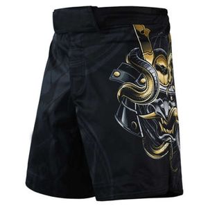 Shorts MMA unisexes noirs avec imprimé serpent doré par sublimation, anti-humidité, en polyester 140g, vêtements de sport de combat de haute qualité - Product Image 6