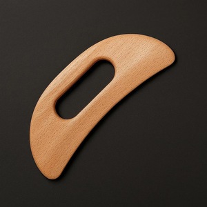 Masajeador Facial Gua Sha de Madera Rústica Ecológica con Madera de Acacia Sólida para Relajación Muscular - Regalo de Año Nuevo - Product Image 5
