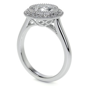 Anillo de compromiso y boda de lujo con moissanita de corte redondo de 8 mm, engaste de puntas, plata de ley 925 chapada en oro, joyería solitaria nupcial - Product Image 2