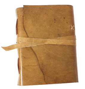 Cuaderno de Tapa Blanda Premium Hecho a Mano con Papel de Algodón Reciclado y Cuerdas de Algodón a Juego, Diario de Cuero de Cabra TC - Product Image 1