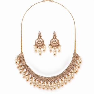 Traditional Designer Austrian Stone & Beads Necklace Set for Women Elegant Ethnic Fine Jewelry Matching Earrings for Weddings - Product Image 1