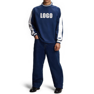 Veste coupe-vent tendance pour homme, bleue, avec logo brodé, légère, en polyester, résistante au vent, pour l'extérieur, décontractée, streetwear, OEM - Product Image 5