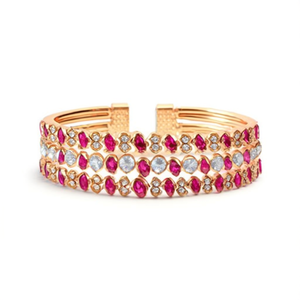 <b>Ruby</b> American Diamond Bangles 2*6-Fashion <b>Bracelets</b> - Product Image 2