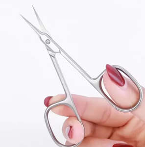 Ciseaux à cuticules en acier inoxydable, coupe-cuticules fins, manucure, pédicure, pointe précise incurvée, kit de toilettage, nail art, beauté - Product Image 5