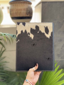 Customized Hair On Hide Leather Business Planner Portfolio Conference File Folders Document Folder Binder With Card Holder - Product Image 4