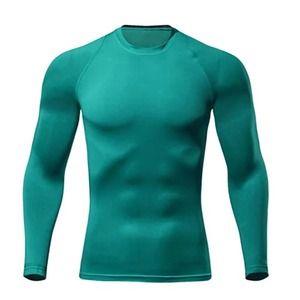 Chemises de compression pour hommes personnalisées avec votre propre logo, séchage rapide, manches longues - Product Image 1