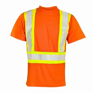 T-shirt de sécurité haute visibilité orange, vêtement de travail réfléchissant, uniforme d'avertissement industriel personnalisé avec logo pour la construction 2026 - Product Image 1
