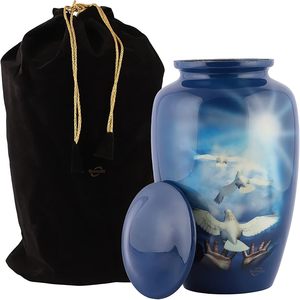 Urna Funeraria de Aluminio de Alta Calidad, Ligera y Resistente, Protege las Cenizas Humanas de Forma Segura a Largo Plazo, Negra, 200 Pulgadas Cúbicas, Americana - Product Image 3