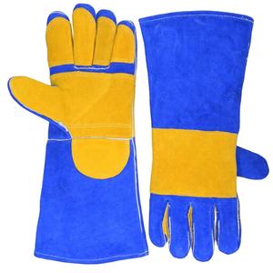 Guantes de Soldadura Sunny Gloves de Manga Larga, Resistentes al Calor, de Piel de Vacuno, con Protección Contra Salpicaduras de Metal Fundido y Protección para el Pulgar - Product Image 1