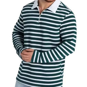 Men's Solid Knitted Pullover Long Sleeve O-Neck Waterproof Sweater Autumn Wear Green <b>White</b> Top - Product Image 1