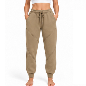 <b>Womens</b> Gym <b>Joggers</b> Cotton <b>Fleece</b> Fabric OEM ODM Private Label Activewear Pants Custom Wholesale Bulk Order Supplier Buyer Orders - Product Image 1