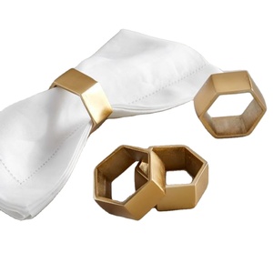 Porte-serviettes classique pour la décoration de la maison et manchette en tissu, rond de serviette et porte-mouchoir en métal à un prix abordable - Product Image 1