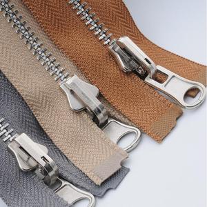 Factory Custom Metal Zippers Auto Lock Close End Sliver Zipper <b>Puller</b> in Multiple Colors #3 #5 #8 Garments - Product Image 4