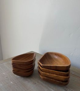 Tazón de Ensalada de Madera de Acacia, Tazón para Servir Ensaladas, Facilita Mezclar las Ensaladas, Tazón Pequeño de Madera Pulida de Acacia - Product Image 5