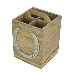 Support à bouteilles en bois style fer à cheval pour 4 bouteilles, accessoires de service de bar, supports et étagères de rangement faits à la main, dernière arrivée - Product Image 2