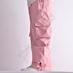 Unisex Waterproof Ski Pants Windproof Snowboard Baggy Pants Zipper Printed High Street Cargo Wide Leg Loose Streetwear Ski <b>Board</b> - Product Image 3