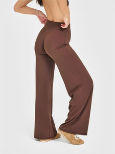 Pantalons de yoga évasés pour femmes grandes tailles, taille haute, coupe bootcut, extensibles, doux, leggings de fitness, OEM ODM, vente en gros, logo personnalisé - Product Image 6