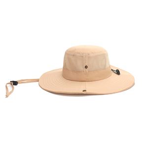 Foldable High Quality Polyester Mesh Casual Travel Fishing Summer Unisex <b>Bucket</b> <b>Hats</b> <b>with</b> <b>String</b> - Product Image 3
