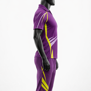 ชุดยูนิฟอร์มคริกเก็ตแบบสั่งทำพิเศษ ไซส์พลัส เสื้อคอวี กางเกงพิมพ์ลายแบบซับลิเมชั่นเต็มตัว แห้งเร็ว ระบายอากาศได้ดี - Product Image 5
