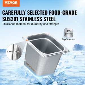 Padella da tavolo commerciale Anti-marmellata da 6 confezioni per 0.8mm di spessore in acciaio inossidabile per ristorante a vapore da 6 pollici - Product Image 2