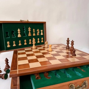 ILAHI's Eco-Friendly Rustic Polished Rectangle <b>Chess</b> <b>Board</b> Game 100% Handmade Pure Wood Animal/Love Style Customized Size <b>Chess</b> - Product Image 6