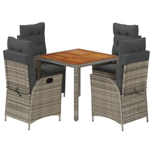 Ensemble de salle à manger de jardin gris - Product Image 2