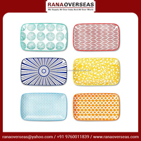 Assiettes de service rectangulaires en porcelaine très demandées, 100 pièces, pour salades, desserts, apéritifs, snacks, sushis, fruits, designs personnalisés, modernes