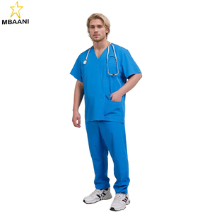 ชุดยูนิฟอร์มแพทย์ชาย ชุดสครับแพทย์ เสื้อและกางเกงสครับแพทย์ เสื้อมีกระเป๋า 5 ช่อง และกางเกงมีกระเป๋า 5 ช่อง - Product Image 6
