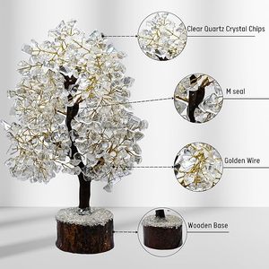 Pot de fleurs décoratif en bois fait main avec 300 perles de quartz cristal, thème mascotte, étanche, vente en gros AMAYRA CRYSTALS - Product Image 2