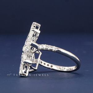 Elegante Anillo de Diamante Sintético Cultivado en Laboratorio de Oro de 14K para Mujer, Anillo de Compromiso Moderno y Elegante, Joyería Fina, Regalo para Boda - Product Image 4
