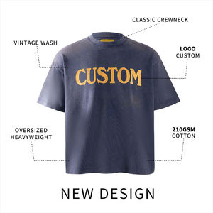 Camiseta Acid Wash de corte holgado con estampado gráfico personalizado, estilo vintage, oversized, streetwear para hombre. - Product Image 3