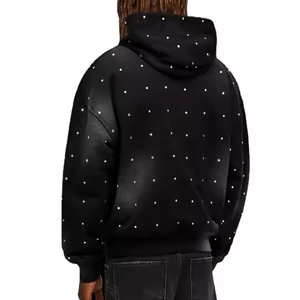 Pull à Capuche Homme Hiver Personnalisé avec Logo Brodé, Style Vintage Streetwear, 100% Coton Respirant et Épais, Vente en Gros - Product Image 1