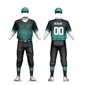 Hot Selling Customized Color <b>Baseball</b> Softball Uniform Sets Sportswear Polyester Button Jersey T-Shirts Pants Breathable Quick - Product Image 6