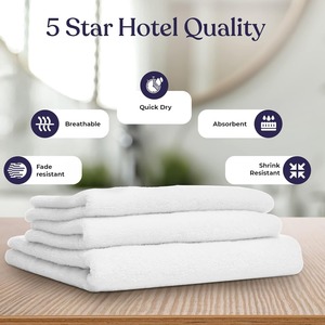 Serviette de bain en coton pur de haute qualité, 550 GSM, épaisse, douce, très absorbante, pour hôtels et centres de villégiature, disponible au meilleur prix - Product Image 5