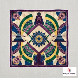 Premium Custom Digital Printed Square <b>Scarf</b> Lightweight OEM ODM Manufacturer Corfu Custom Fabric Products Wholesale - Product Image 5