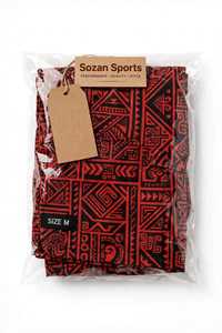 Shorts de plage pour hommes avec cordon de serrage, décontractés, imprimé tribal, taille élastique, pour l'été et les voyages - Product Image 6