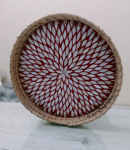 Ensemble de plateaux de service en rotin et nacre, cadeaux pour l'Aïd et le Ramadan, meilleur choix, plateau rectangulaire en rotin et nacre - Product Image 1