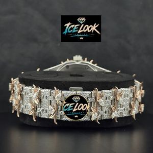 Reloj Mecánico Ice Look con Esfera de Cristal, Brazalete Dorado, Estilo Unisex, Reloj de Lujo para Regalo y Exhibición - Product Image 2