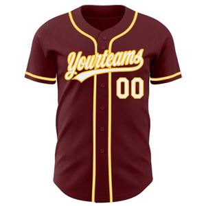 Camiseta de Béisbol Yourteams Color Granate con Detalles Dorados, Número 00, Impresión Serigráfica, Transpirable, 100% Poliéster, Secado Rápido, Cuello en V, para Verano - Product Image 3