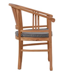 Luxury Solid Teak Wood Modern Bistro Outdoor Dining <b>Chair</b> with Cushion <b>Stackable</b> & Eco-Friendly - Product Image 3