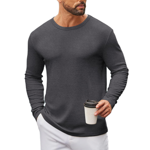 Camisetas de Algodón Suave y Ligeras de Manga Larga para Hombre, Corte Regular, para Verano, Ajuste Cómodo, Estilo Casual Clásico, Precio Bajo - Product Image 3