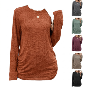 Blusa Holgada sin Mangas con Cuello Alto para Mujer, Estilo Otoñal, Nueva Moda Casual, Top Urbano de Color Sólido, Estilo Vintage para Damas - Product Image 6