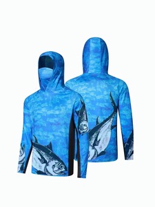 Chemise de pêche unisexe à manches longues sur mesure, légère, respirante, imperméable, coupe-vent, séchage rapide, performance sublimée, protection UV - Product Image 2