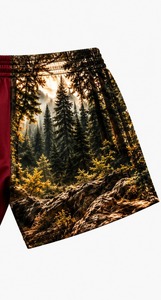 Shorts de rugby personnalisés pas chers, style hip-hop, respirants, écologiques, séchage rapide, avec cordon de serrage, poche latérale, en toile 100% - Product Image 6