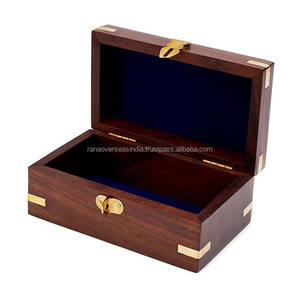 Gran oferta, organizador de joyas de madera ecológico con elaborado diseño de incrustaciones de latón, perfecto para collar, pulsera, pendiente y más - Product Image 2