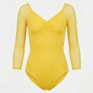 Girl Rhythmic Long Sleeve <b>Sexy</b> Printed Sports Women Custom Design Training Dancewear Cheerleading <b>Leotards</b> Customized Colors OEM - Product Image 4