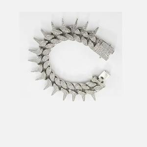 Premium Iced Out Hip Hop Diamond Spike <b>Bracelet</b> 10K Gold 14K Gold 925 <b>Silver</b> With VS1 VS2 H-I Color Luxury Chain Jewelry - Product Image 6