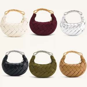 Bolso de Mano Portátil con Cierre para Mujer, Bolso Bandolera Tejido a Mano, Marca de Lujo - Product Image 6