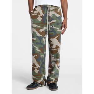 Pantalon de survêtement d'hiver pour femme, imprimé camouflage, taille mi-haute, cordon de serrage, coupe ample, 100% coton, jambe large, fabricant sur mesure, faible MOQ - Product Image 4