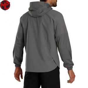 Veste de golf décontractée pour homme, coupe ample, coupe-vent, respirante, à capuche, demi-zip, pour sports de plein air, avec logo personnalisé, style streetwear - Product Image 3